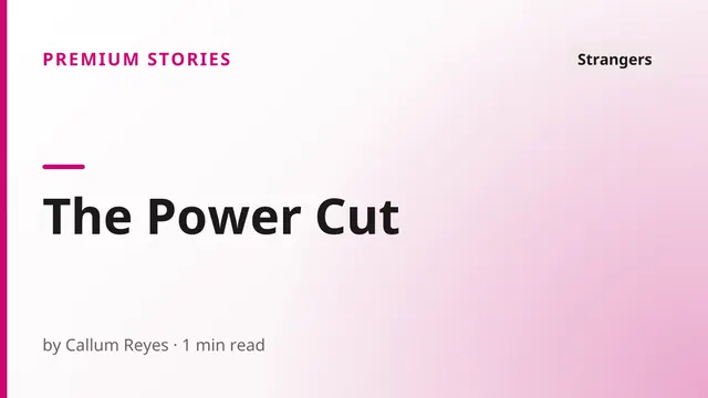 The Power Cut - Strangers sex story