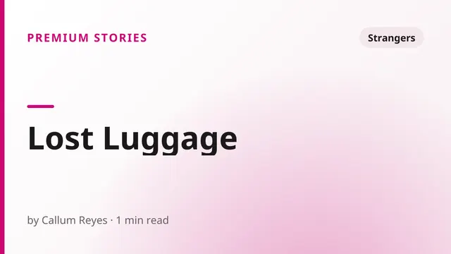 Lost Luggage - Strangers sex story