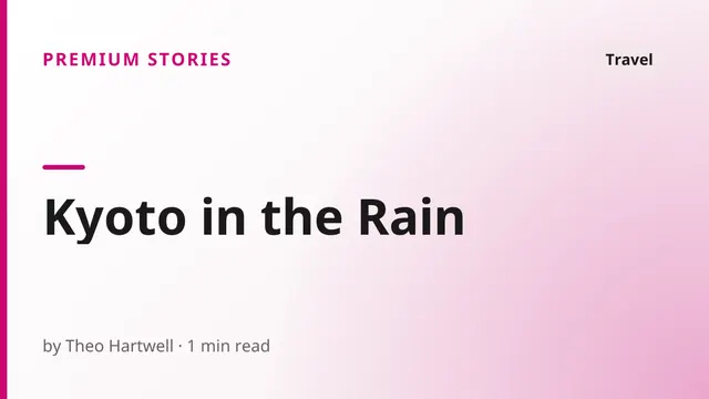 Kyoto in the Rain - Travel sex story