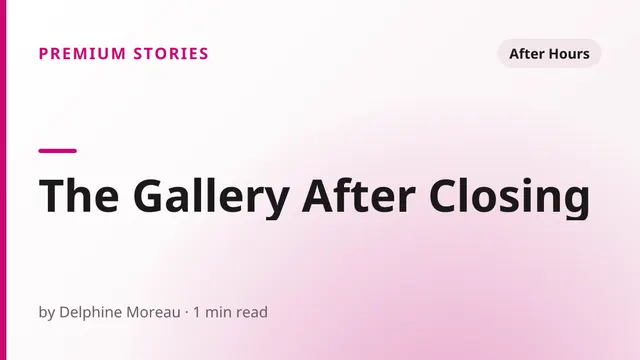 The Gallery After Closing - After Hours sex story