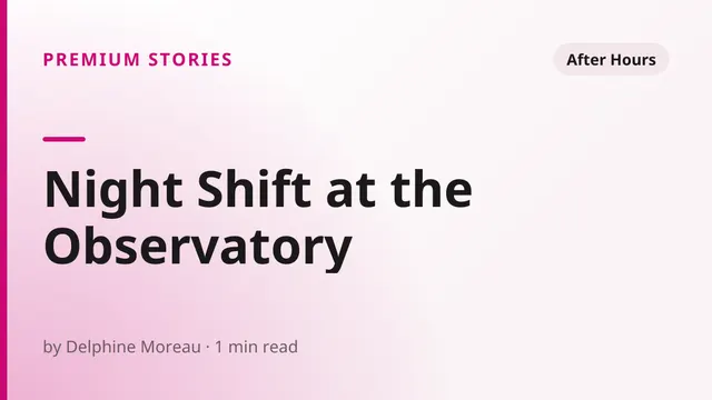 Night Shift at the Observatory - After Hours sex story