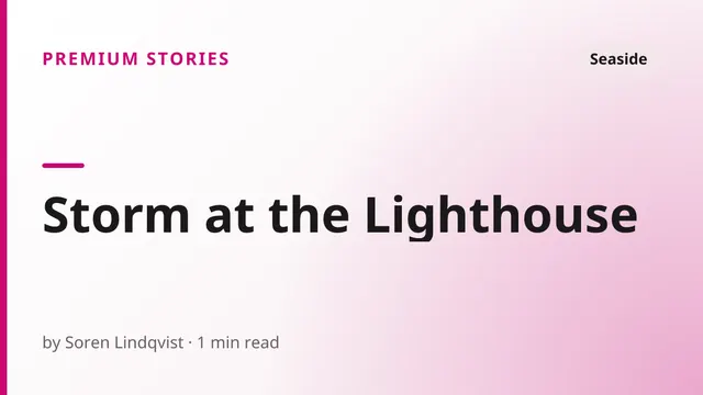 Storm at the Lighthouse - Seaside sex story